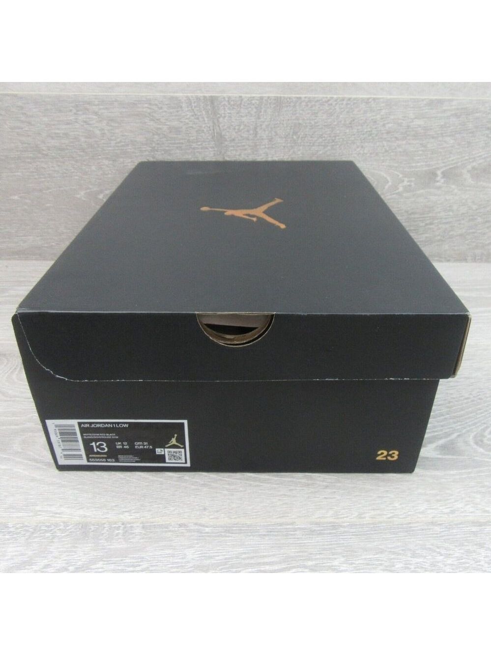 Air Jordan 1 Low Bulls Black Gym Red Shoes Mens Size 13 NEW - Picture 12 of 14